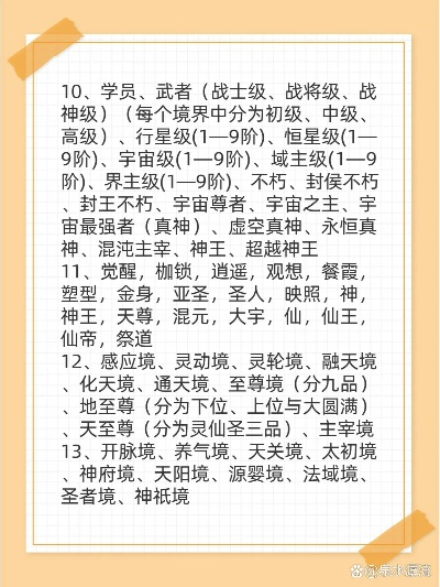 (搜神记小说等级划分)搜神记境界等级划分：探究修炼者的修行之路与境界提升